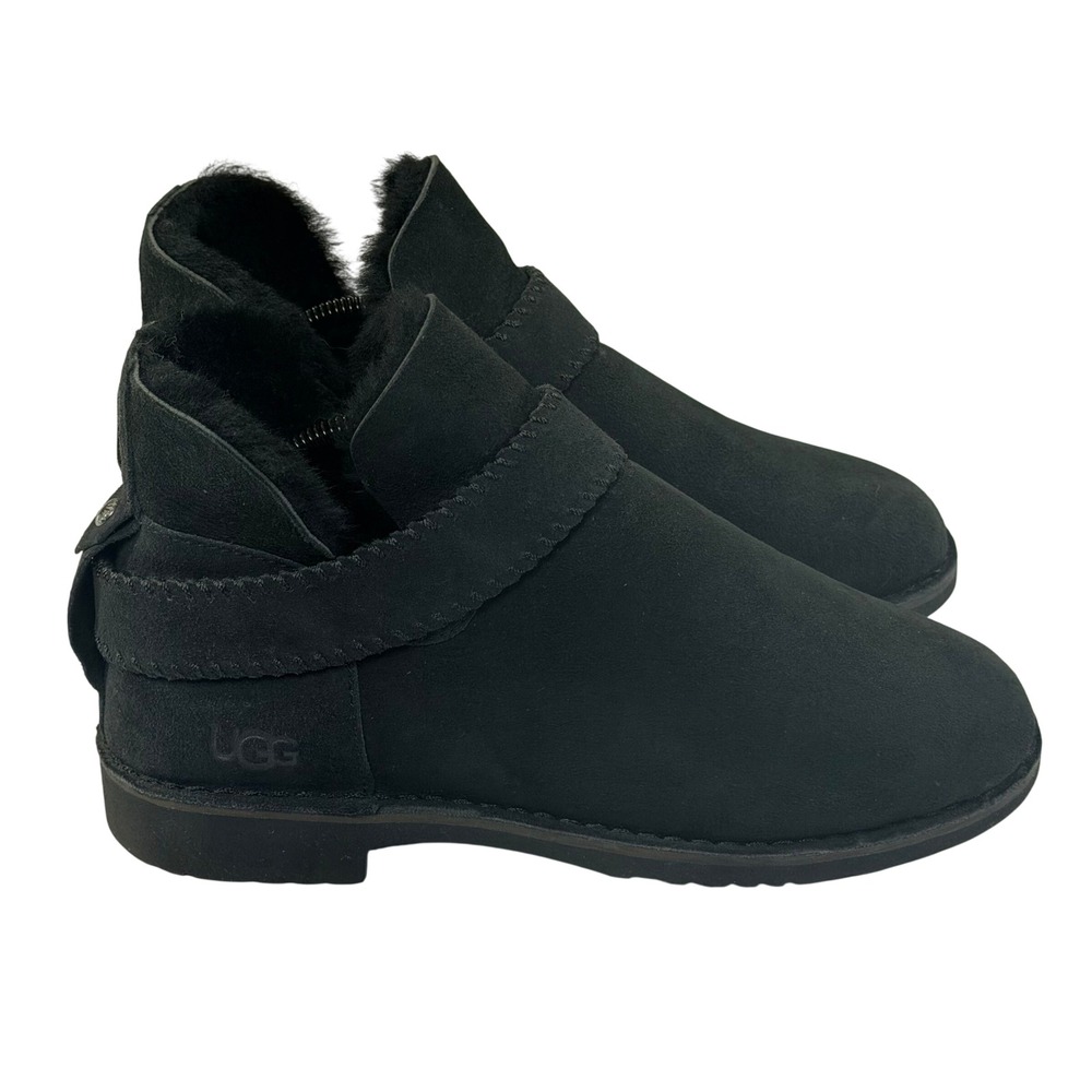 UGG McKay Boots Womens 10 Black Suede Shearling Ankle